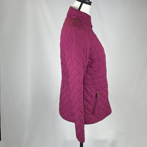 Talbots Lightweight Quilted Raspberry Color Jacket, Size XS - Picture 4 of 7